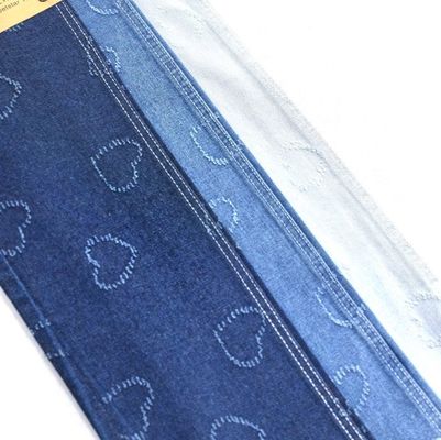kopen Hart Gedrukte Jacquard Denim Stof Niet Elastische Denim 10.6oz voor Unieke jeans kleding JSD3077-01 online manufacture