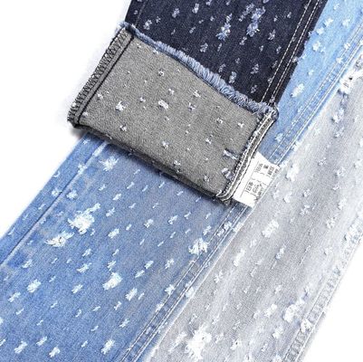 kopen Nieuw Design Gehaakte Jacquard Denim Stof Verticale Bamboe Garen Niet-Elastische Denim 9.5oz 180CM online manufacture