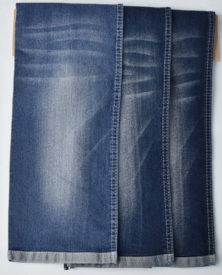 kopen Krimpbestendige katoen polyester spandex donkerblauw denim stof QY1022 8.8 oz online manufacture