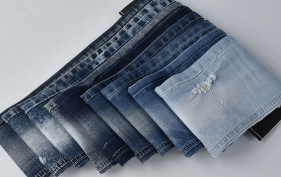 kopen Verminkingsbestendige katoenen polyester SPANDEX DENIM FABRIC QY037-1 9,1 oz online manufacture