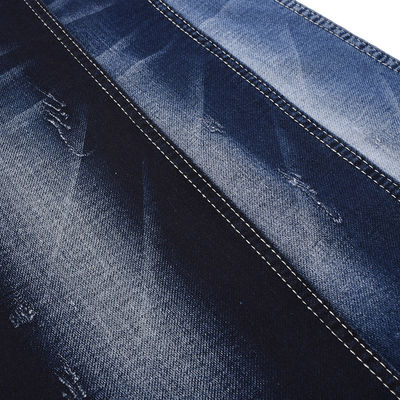 kopen 87% katoen 12% polyester 1% spandex krimpbestendige nep gebreide denim 8,4 oz 57