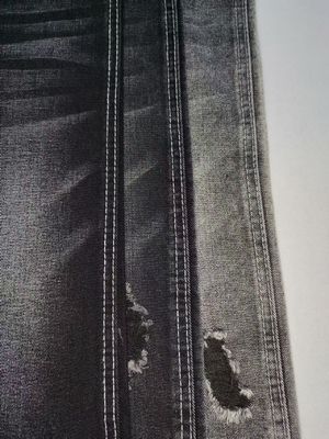 kopen 320 gram Superzachte Zware Katoen Polyester Zwarte/Zwarte Denim Stof Voor Jeans online manufacture