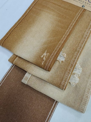kopen KHAKI kleur Rechter keperstof denim geweven met 10*7 Constructie JSD3022K voor boyfriend jeans damesbroeken online manufacture