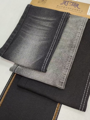 kopen 11oz zwaargewicht 180cm volle breedte zwart/zwart geweven hoge spandex denim stof JSD3320A voor jeans online manufacture