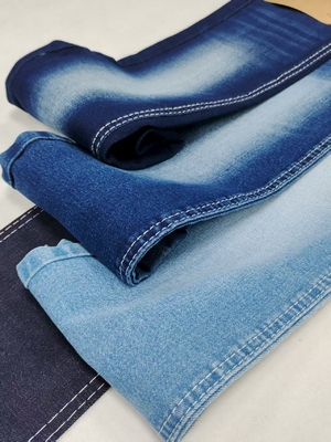 kopen Fabriek Vervaardiger Twill stijl 9,7 oz 68% katoenen denim stof met 10 * 21/70 constructie JSD3264 voor jeans online manufacture