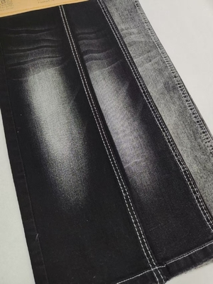 kopen Hoge spandex 72% katoen Siro garen Cross Slub Denim Stof Zwart/Zwart Voor jeans online manufacture