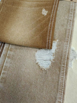 kopen Zwaar gewicht 12.6oz KHAKI Kleur Twill Stijl Denim Stof Met 7*7 Constructie Voor Heren Jeans online manufacture