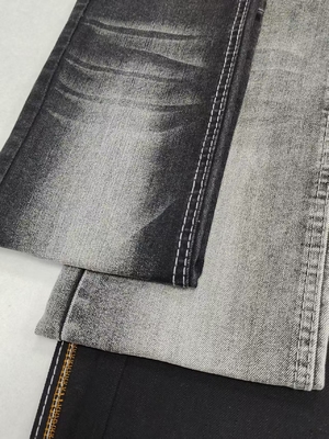 kopen 78% Katoen 11.8oz zwaar gewicht Twill Stijl ZWART/ZWART high Stretch Denim Stof JSD3048A Voor heren Jeans online manufacture