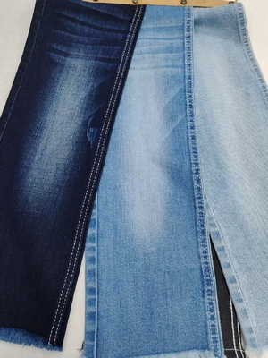 kopen 8.8oz Siro Garne Warp Slub Dark Indigo Denim Stof 10+10*16/55 Constructie Voor Vrouwelijke Jeans online manufacture