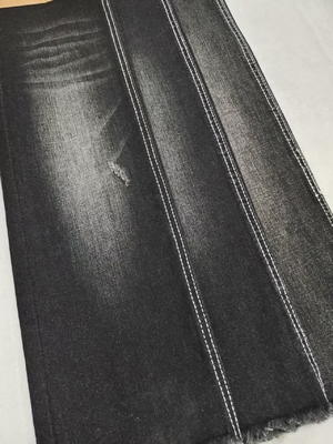 kopen Twill 10S 70% Katoen High Stretch Denim Stof Zwart/Zwart 10oz 170-172cm Voor jeans online manufacture