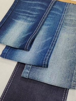kopen 3/1 Right Twill Style Dark Indigo Stretch Denim Fabric 10 For Lady Jeans Shrink Resistant online manufacture
