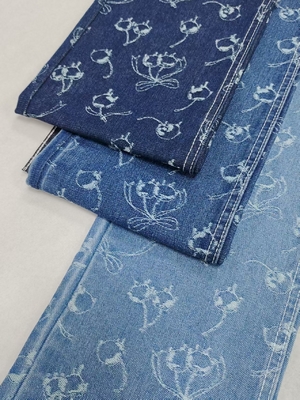 kopen Superzachte kersenprint 10.8oz middelzware 60% katoenen denim stof voor damesjeans of rok online manufacture
