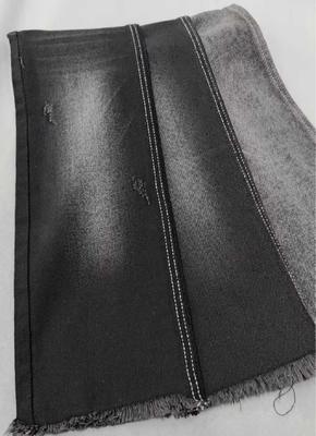 kopen 10oz Medium elastic Black/Black right twill with full width 180cm construction 8*10/40+75 Denim fabric  JSD3078A for jeans online manufacture