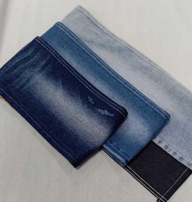 kopen 10oz Middel elastisch Donker indigo rechtse twill met volledige breedte 180cm constructie 8*10/40+75 Denim stof JSD3078 voor jeans online manufacture