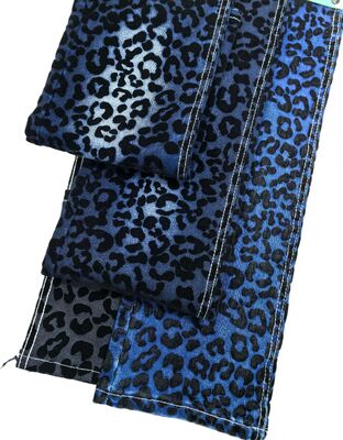 kopen Zwarte Leopard Print Twill Style Denim Stof 70% Katoen Donkerblauw Voor Jacket Of Jeans online vervaardiging