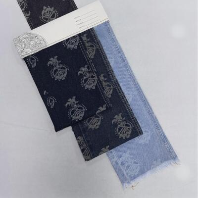 kopen Speciaal Ontworpen Jacquard Denim Stof Donkerblauw 10oz 180cm Volle Breedte Voor Jeans Of Jas online vervaardiging