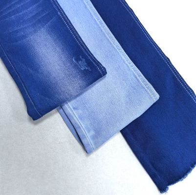 148-150 cm Summer Sky Blue Satin Stretch Denim Stof Katoen 70% Polyester 28% Spandex 2%
