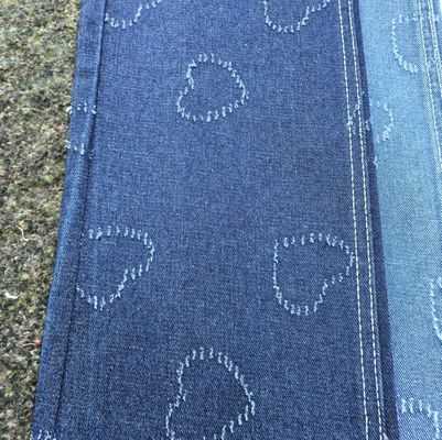 Niet strekkend, zwaar, hartvormig, blauw, denimstof, 10,6 oz.