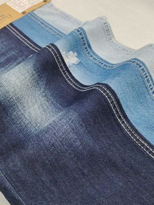 85% katoen 15% polyester niet-strekkende denim stof 8,3 oz donkere indigo voor dames jeans