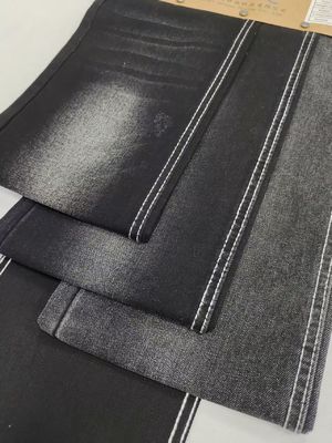 75% Katoen 25% Polyester Twill Denim Stof 9.4oz ZWART/ZWART voor spijkerbroeken